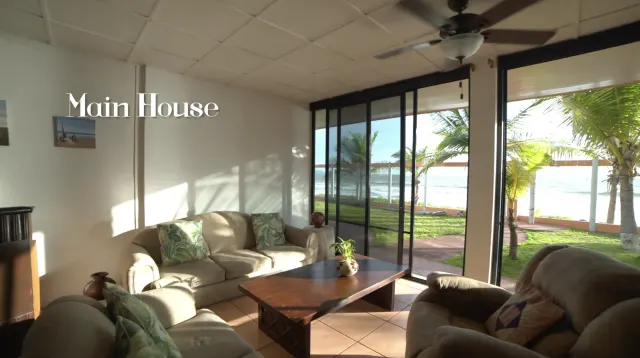 Beachfront home with Pool and Cottage